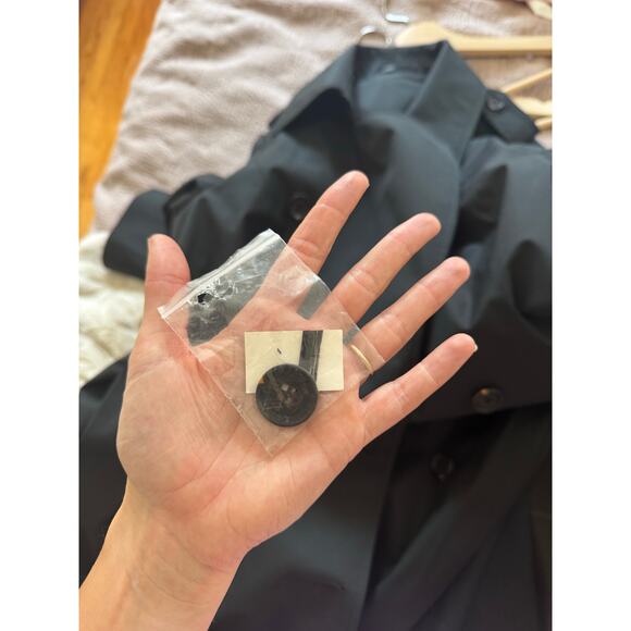 KNOT STANDARD Loro Piana System Black Trench Coat - Picture 15 of 16